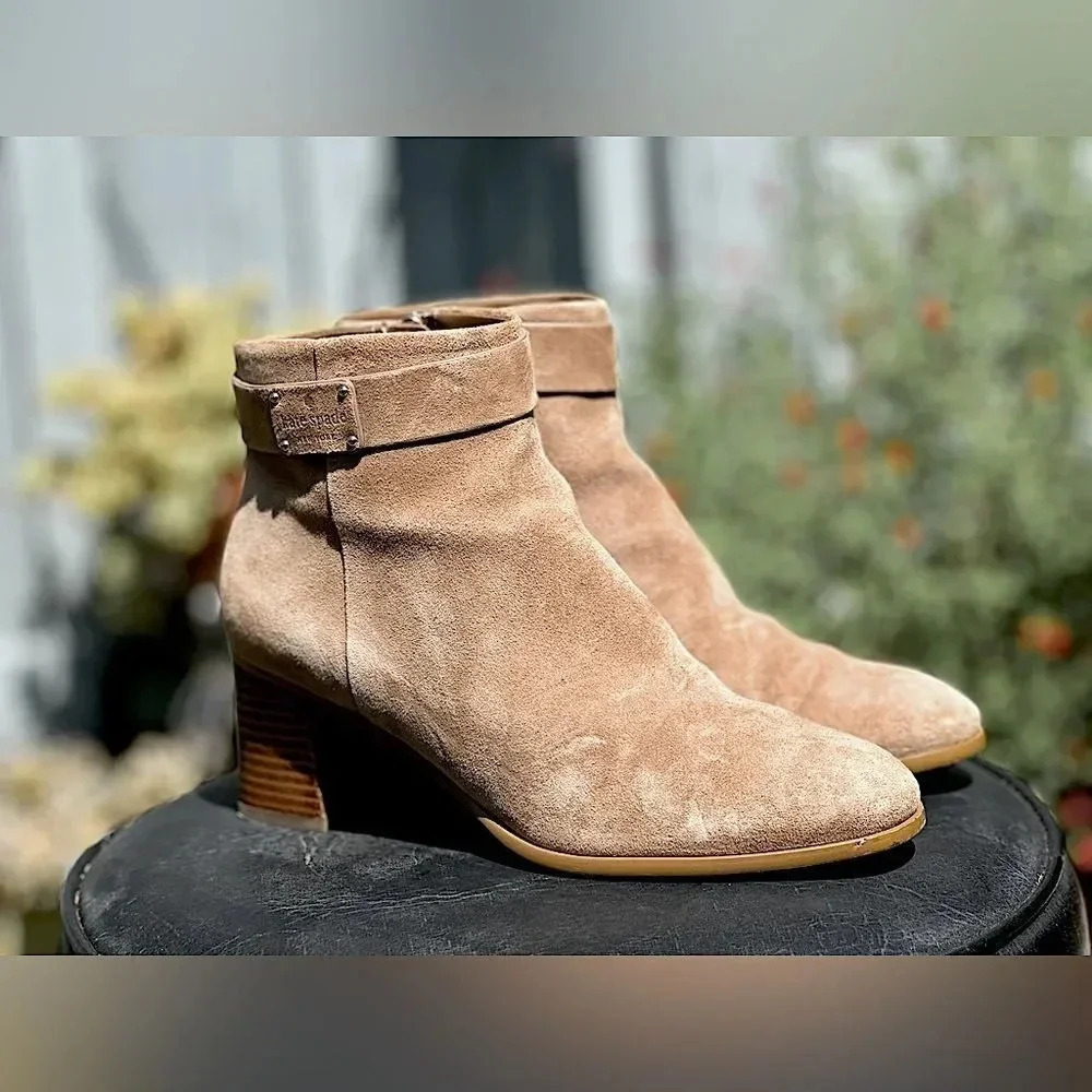 Kate Spade — Strapped Suede Ankle Boots